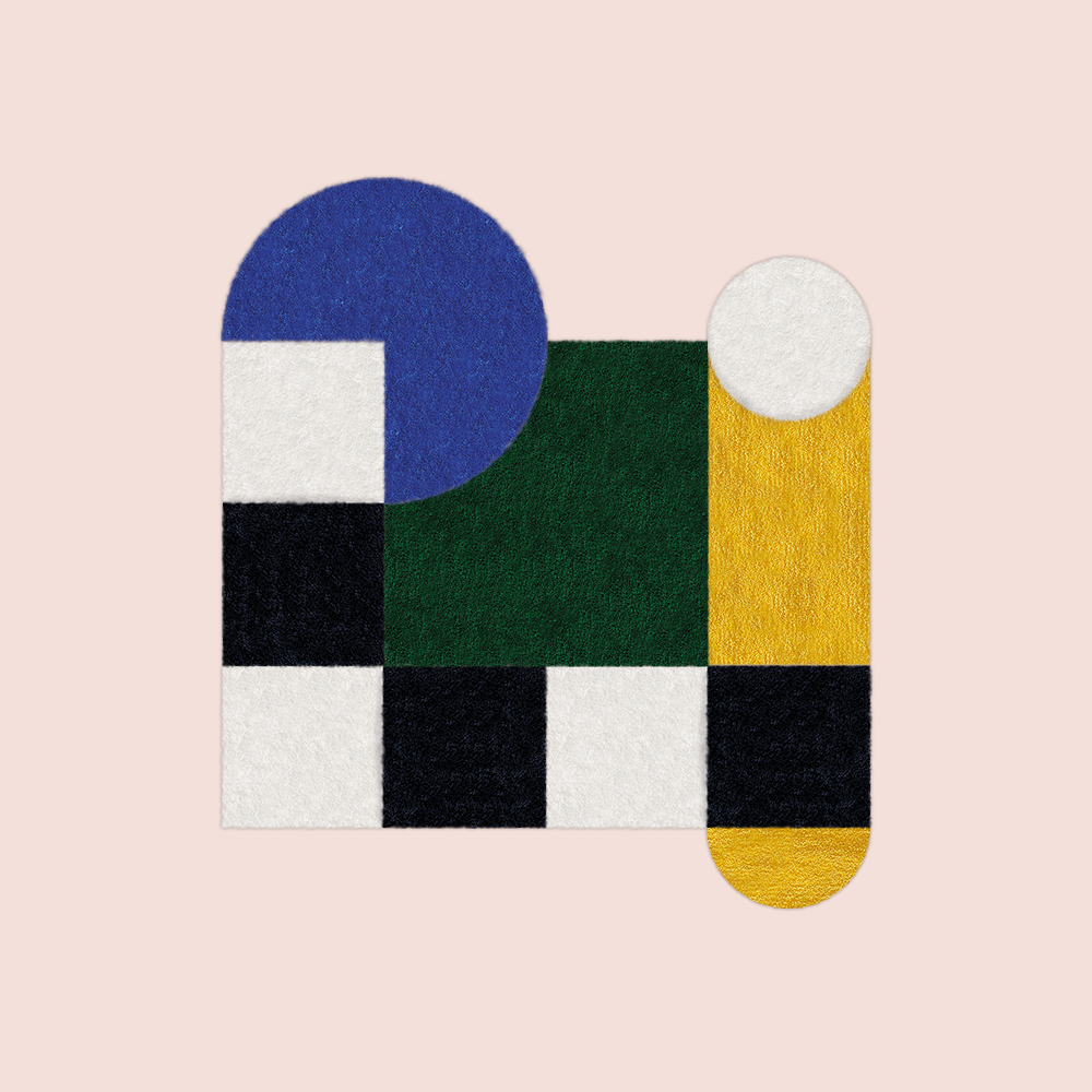 Tapis Damier - 150 x 120 cm