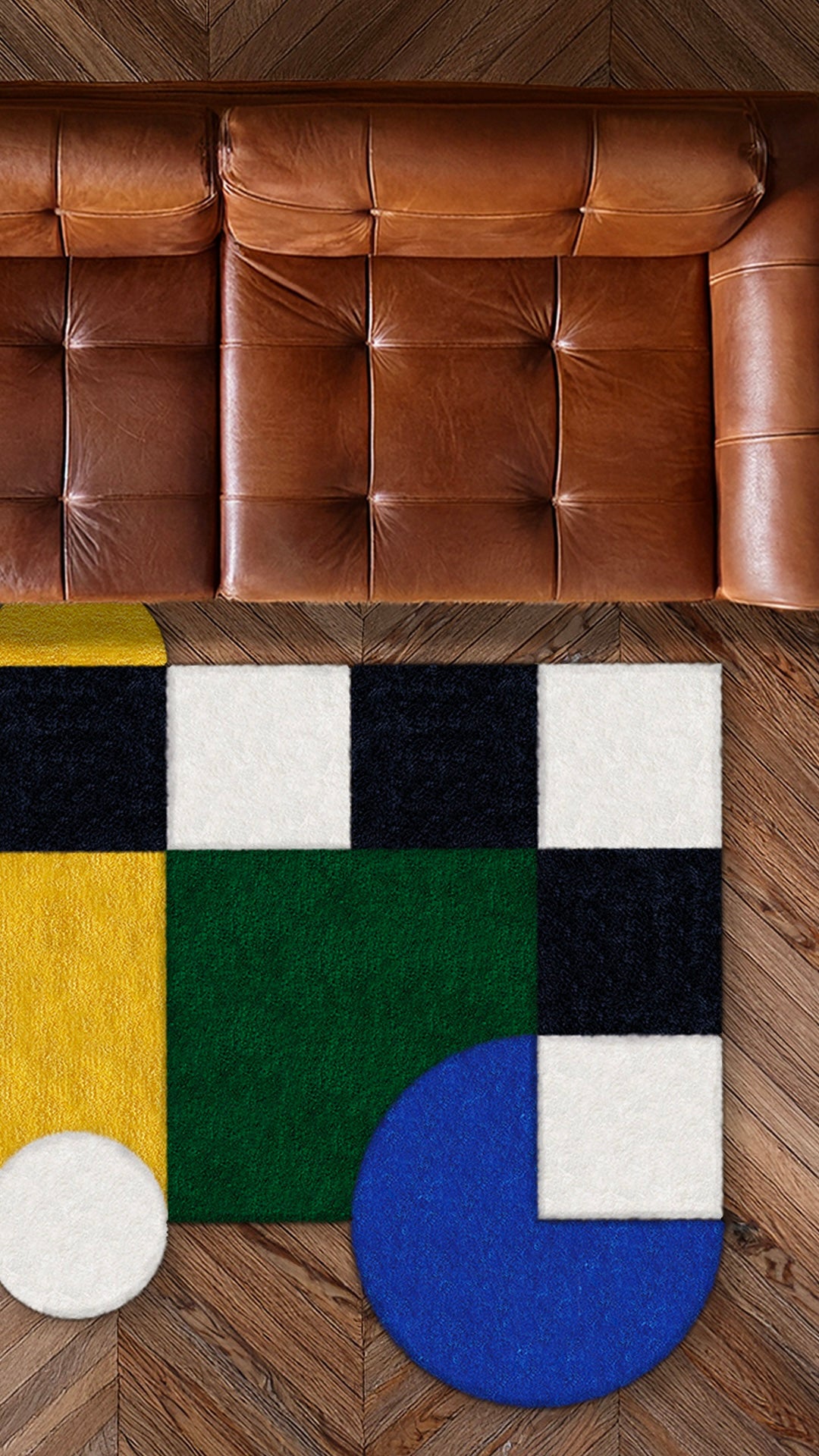Tapis Damier - 150 x 120 cm