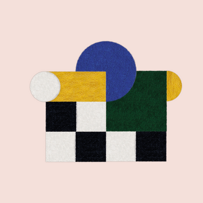 Tapis Damier - 150 x 120 cm